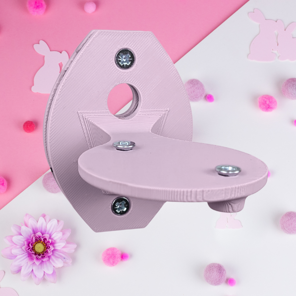 Tapo Camera Cage Mount for Guinea Pigs & Small Pets – Pastel Pink | Made in Britain